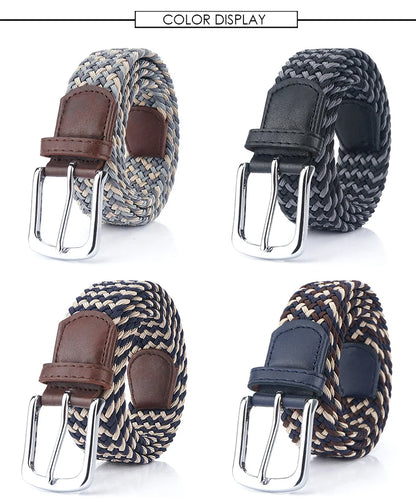 Unisex Gürtel Gewebe Elastikband Silberne Metallschnalle Jeans Geeignet Alltag Freizeit