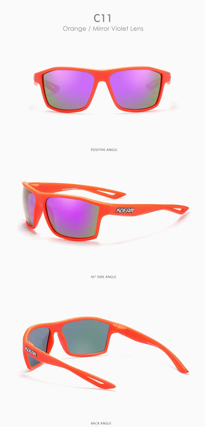 Sonnenbrille quadratisch polarisiert 65mm Outdoor Angeln Sport Herren