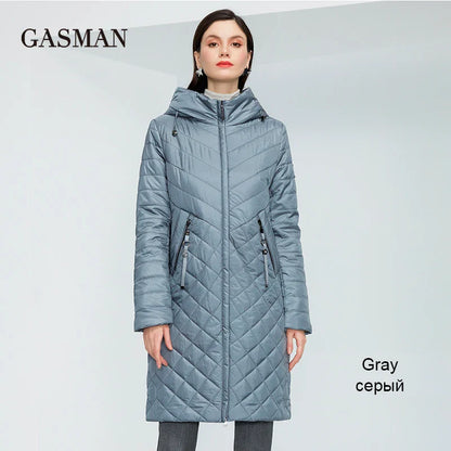 Leichte Damen-Parka-Jacke für Frühling und Herbst – klassisch und modisch, aus dünner Baumwolle für angenehme Wärme