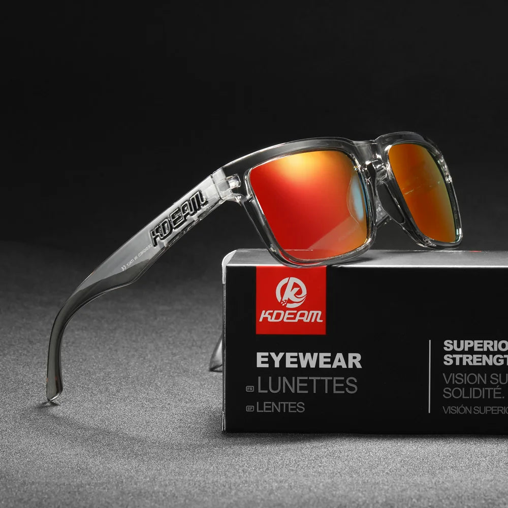 Sonnenbrille quadratisch polarisiert Angeln Lifestyle Spiegel Hartbox Unisex