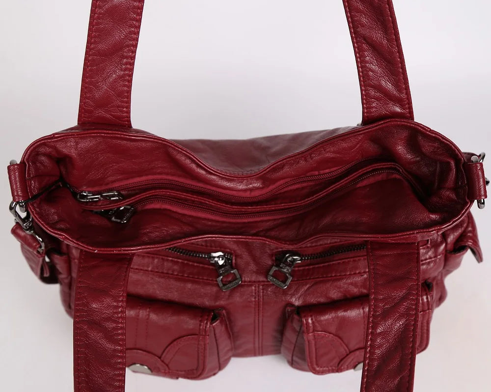 Damen-Handtasche Multifunktionale PU-Tasche Großes Fassungsvermögen Alltagsbegleiter