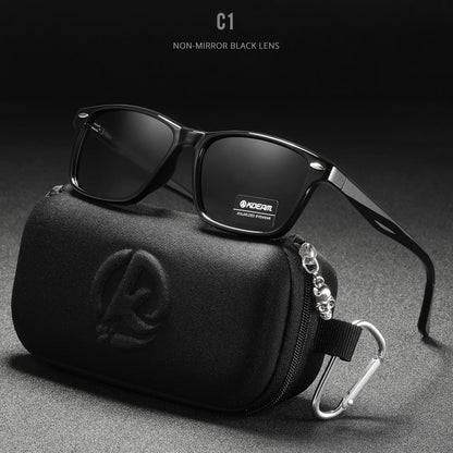 Sonnenbrille quadratisch polarisiert TR90 Federgelenk Unisex