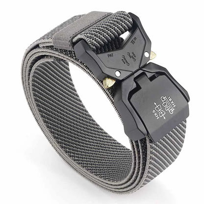 Herren-Gürtel mit 3,8 cm Breite aus Elastischem Material mit Schnellverschluss aus Aluminium für Militärlook