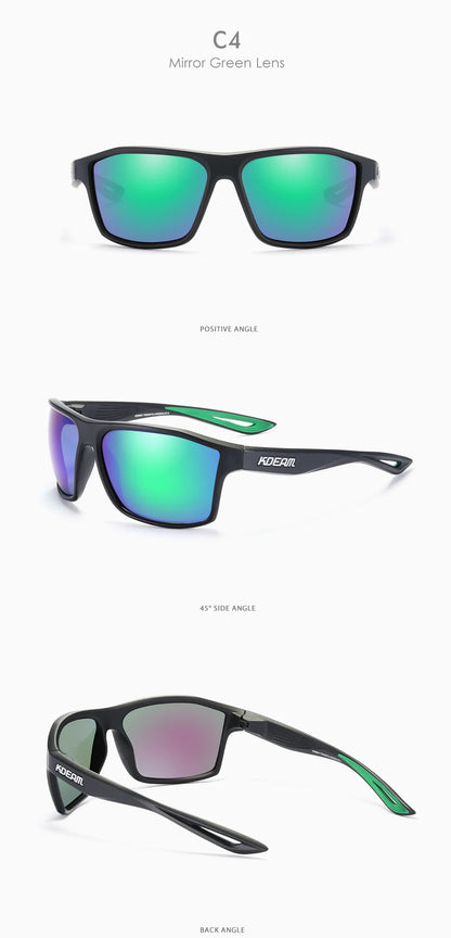 Sonnenbrille quadratisch polarisiert 65mm Outdoor Angeln Sport Herren