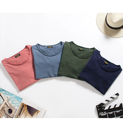 100% Baumwolle Männer T-shirt Casual Weiche Fitness Sommer Dünne T-shirts männer Hause Kleidung Oansatz Kurzarm Soild T Shirt für Männer
