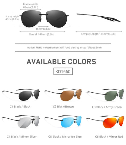 Sonnenbrille Pilot TR90 polarisiert UV400 ultraleicht Luxus Herren