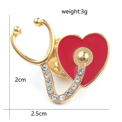 Brosche Medizin Stethoskop Arzt Krankenschwester Rucksack Revers Schmuck