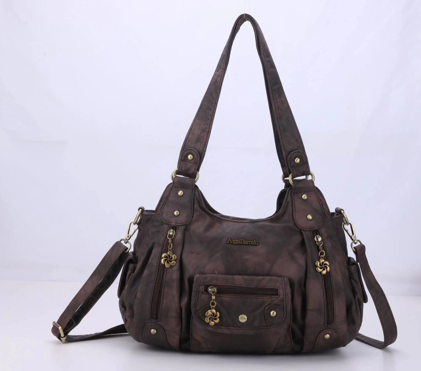 Damen-Schultertasche aus PU-Leder mit Reißverschluss und Mehrfachfächern Kompakter Alltagsbegleiter
