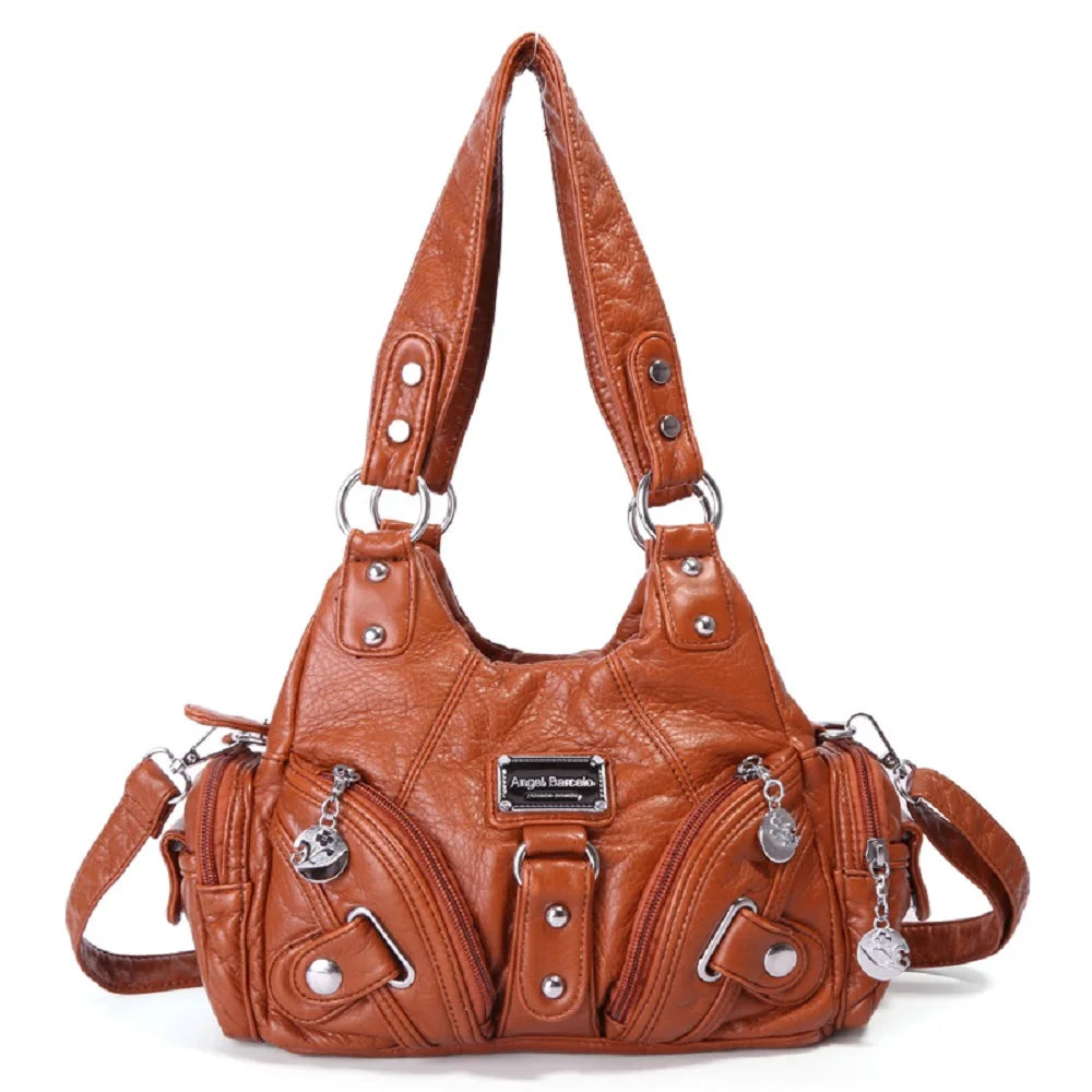 Damen-Handtasche mit Top-Griff und Mehrfachinnenfächern für Alltag und Freizeit Leichtgewichtig