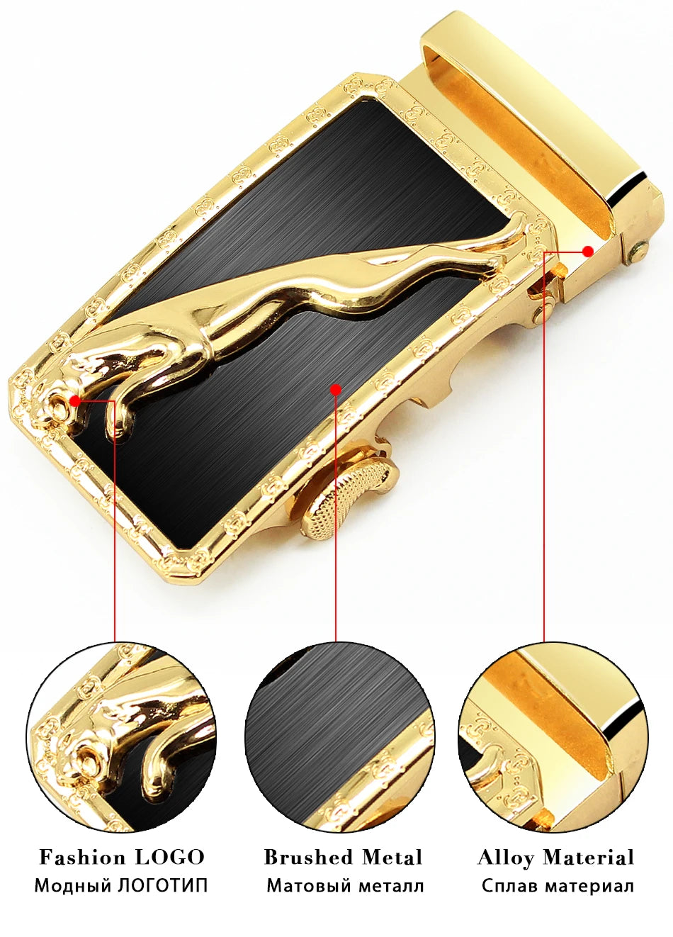 Herren Gürtelschnalle Automatik Ratchet 3,5 cm Freizeitstil Business