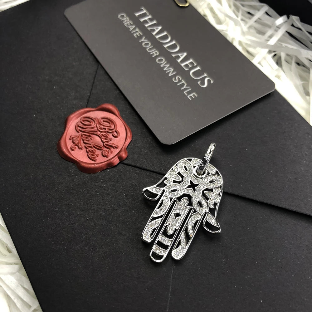 Damen-Charm-Anhänger Hand der Fatima Schutz IV aus Sterlingsilber