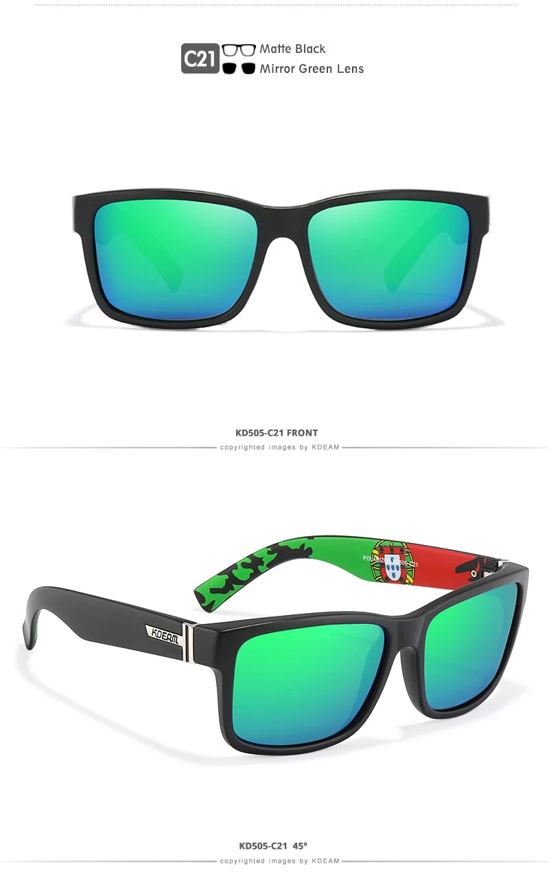 Sonnenbrille Sport polarisiert photochrom Fahren auffällige Farben Hartbox
