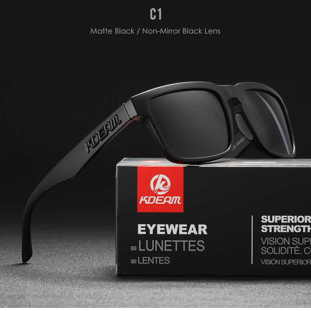 Sonnenbrille quadratisch polarisiert Angeln Lifestyle Spiegel Hartbox Unisex