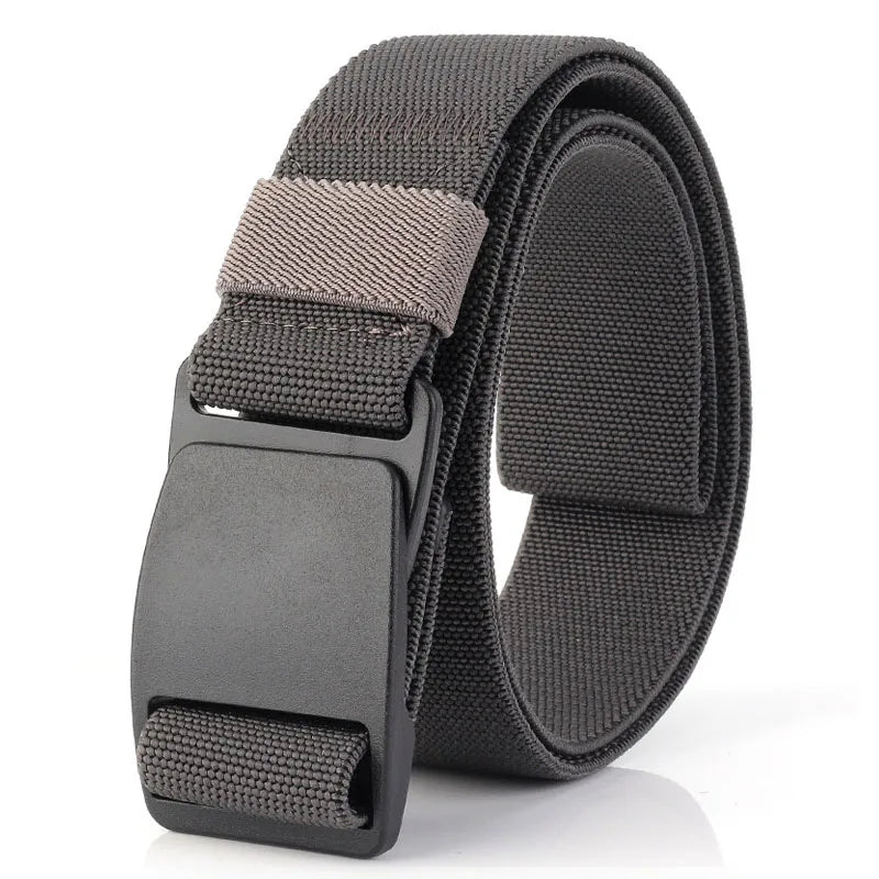 Unisex-Stretch-Gürtel Metallfrei mit Schnellverschluss Elastischer Nylon-Gürtel für Alltag
