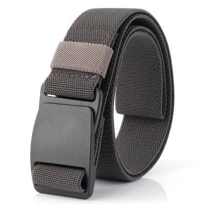 Unisex-Stretch-Gürtel Metallfrei mit Schnellverschluss Elastischer Nylon-Gürtel für Alltag
