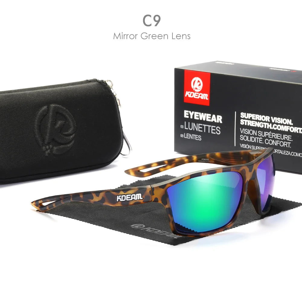 Sonnenbrille quadratisch polarisiert 65mm Outdoor Angeln Sport Herren