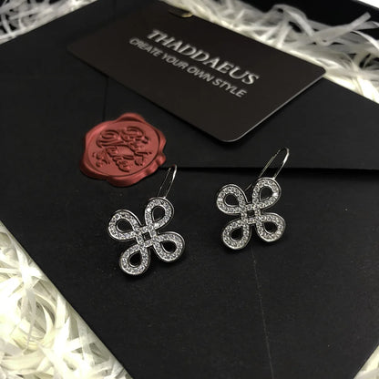 Damen-Ohrtropfen Knoten Sommer aus Sterlingsilber