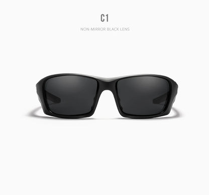 Sonnenbrille Sport TR90 polarisiert Wandern Angeln Reißverschlussetui Herren