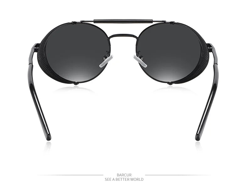 Sonnenbrille Steampunk rund polarisiert UV400 Vintage Herren Damen
