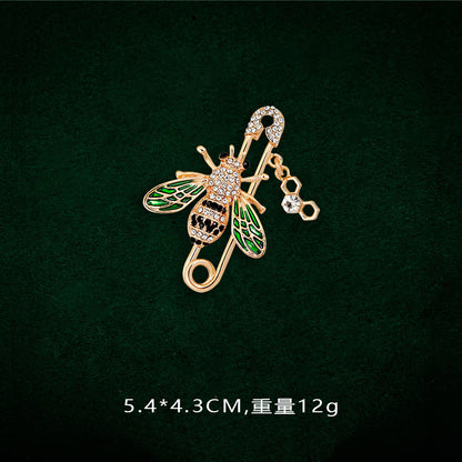 Brosche Zweig Kristall Strass Hijab Schal Blume Schmuck Damen