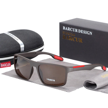Sonnenbrille TR90 Vintage quadratisch polarisiert UV400 Herren Damen