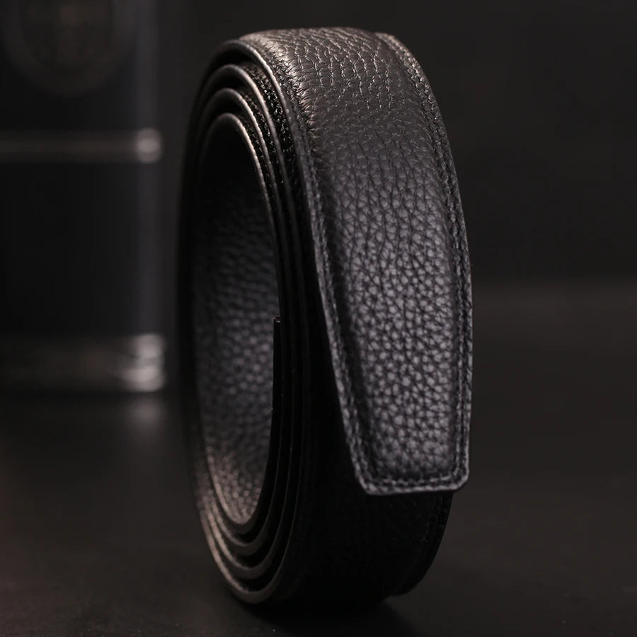 Herren Echtleder-Gürtel Business Casual 3,5 cm Automatik-Schnalle Rindsleder Hochwertig