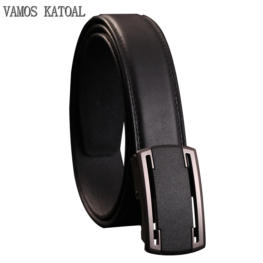 Herren Echtleder-Gürtel Business Casual 3,5 cm Automatik-Schnalle Rindsleder Hochwertig