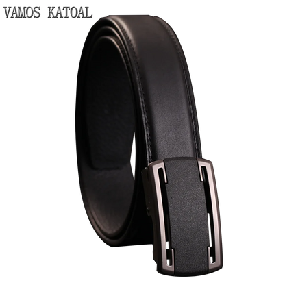 Herren Echtleder-Gürtel Business Casual 3,5 cm Automatik-Schnalle Rindsleder Hochwertig