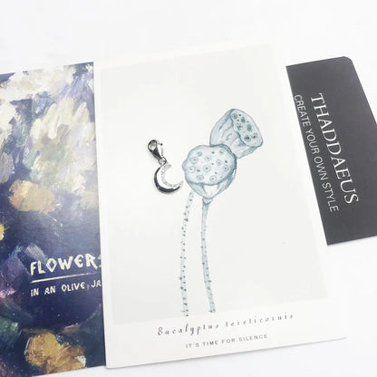 Damen-Charm-Anhänger Mond Statement Schutz aus Sterlingsilber