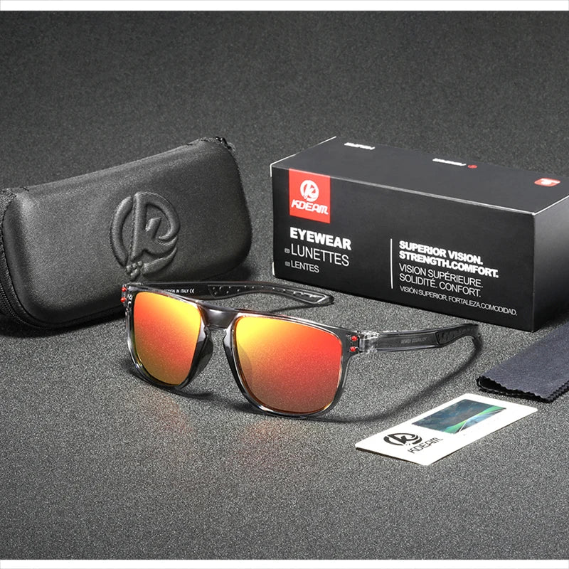 Sonnenbrille Kristallrahmen HD polarisiert Spiegel glasklar Unisex