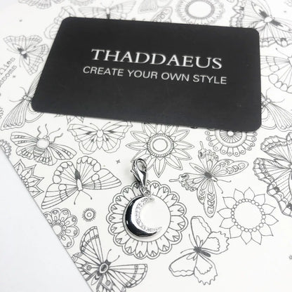 Damen-Charm-Anhänger Mond Statement Schutz aus Sterlingsilber