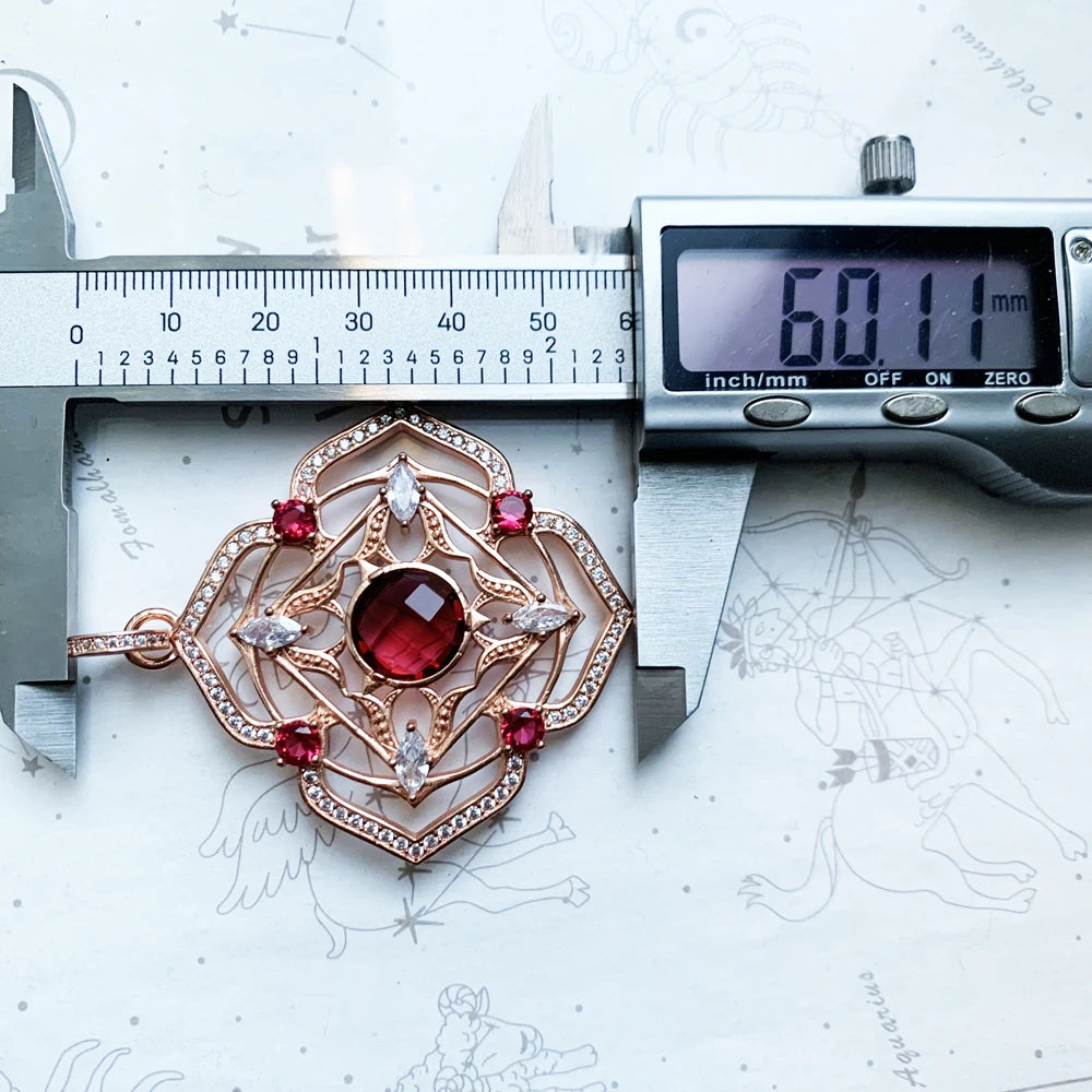 Damen-Charm-Anhaenger Wurzel-Chakra aus Sterlingsilber