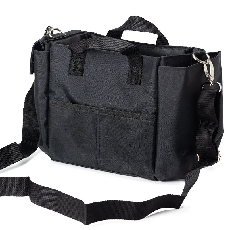 Damen Kosmetiktasche Großes Fassungsvermögen Aus Robuster Oxford-Gewebe Für Reisen Und Alltag Schwarz