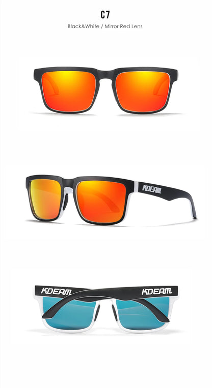 Sonnenbrille quadratisch polarisiert Angeln Lifestyle Spiegel Hartbox Unisex