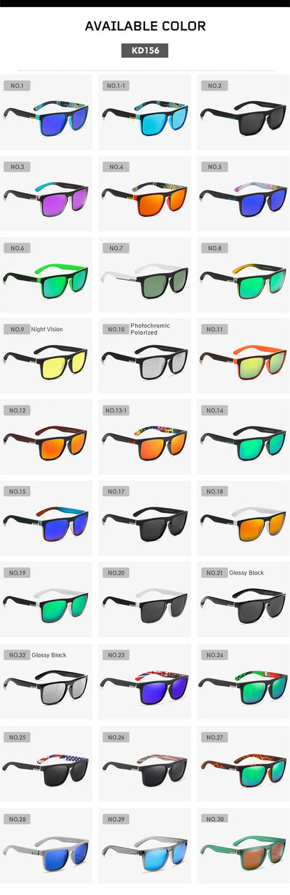 Sonnenbrille quadratisch polarisiert transparent 30 Farben Spiegel Herren