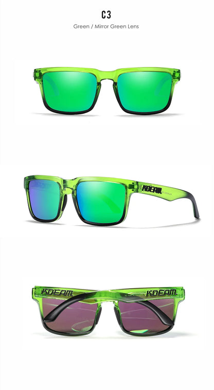 Sonnenbrille quadratisch polarisiert Angeln Lifestyle Spiegel Hartbox Unisex