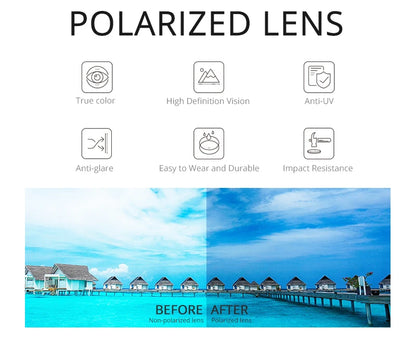 Sonnenbrille Kristallrahmen HD polarisiert Spiegel glasklar Unisex