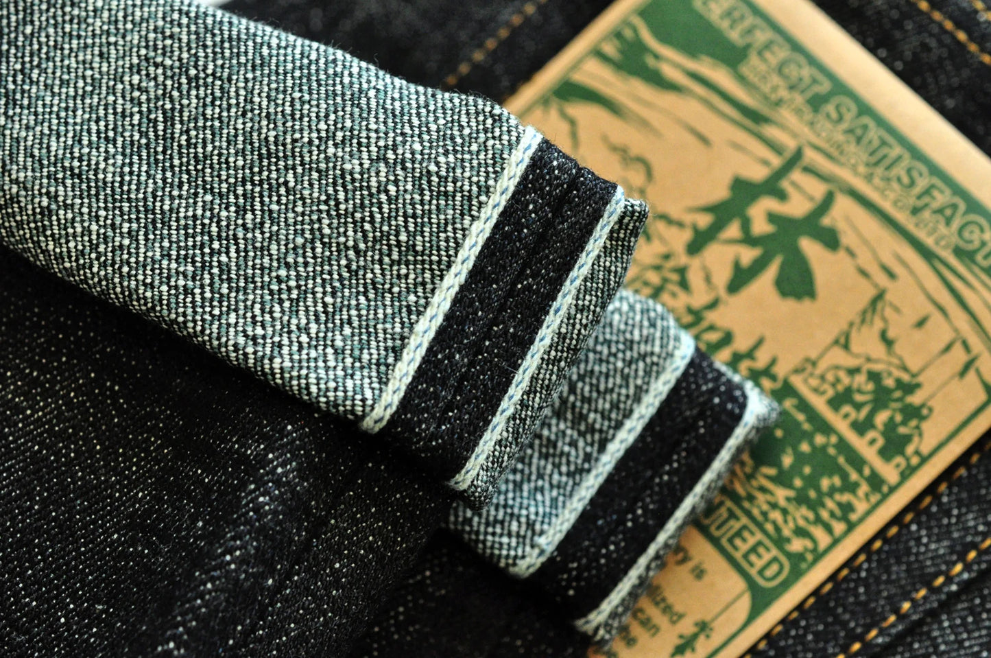 Herren Jeans im Vintage-Stil aus Selvedge Raw Denim mit Silber-überzogenen Knöpfen