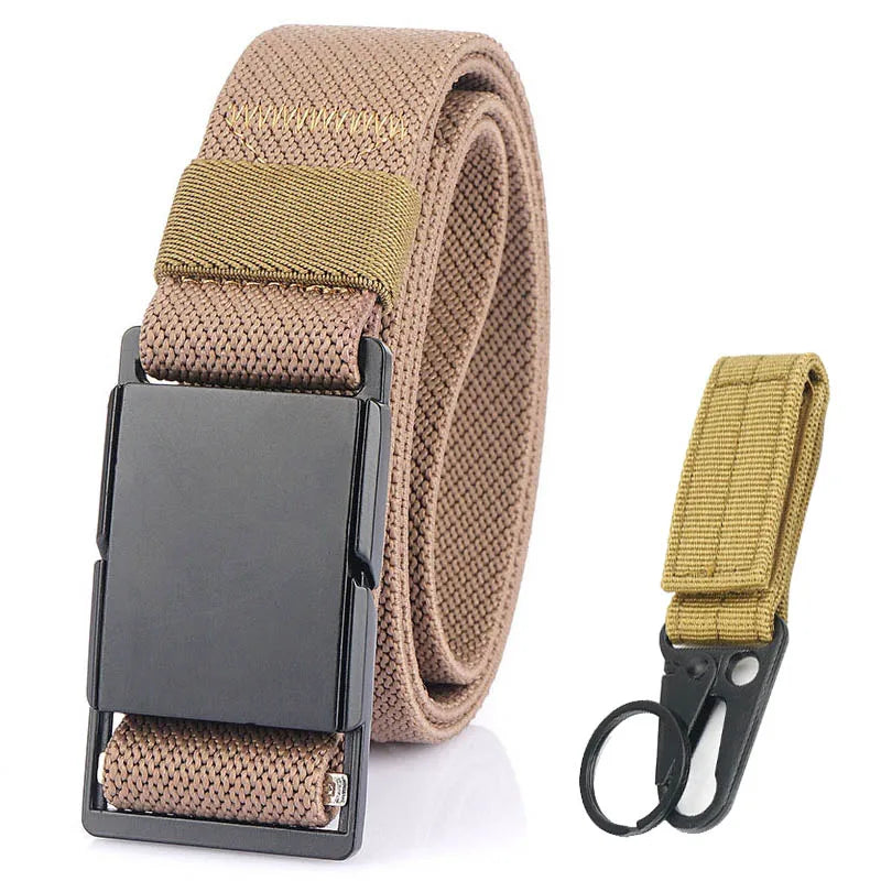 Unisex-Gürtel Mit Magnet-Schnalle 3,4 cm Breite Elastisch Für Outdoor Alltagsaktivitäten Wandern Reisen