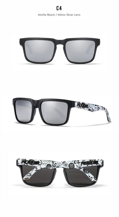 Sonnenbrille quadratisch polarisiert Angeln Lifestyle Spiegel Hartbox Unisex