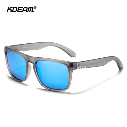Sonnenbrille quadratisch polarisiert transparent 30 Farben Spiegel Herren