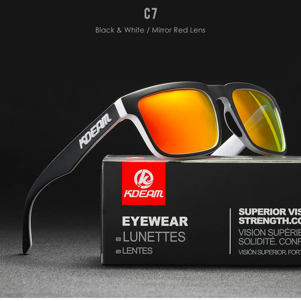 Sonnenbrille quadratisch polarisiert Angeln Lifestyle Spiegel Hartbox Unisex