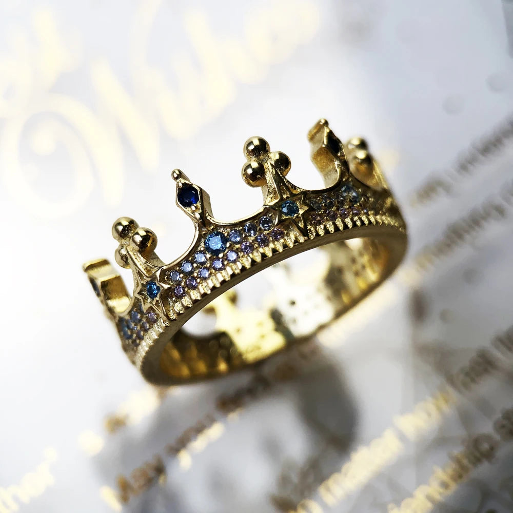 Damen-Ring Königskrone Vintage Bohemia aus Sterlingsilber