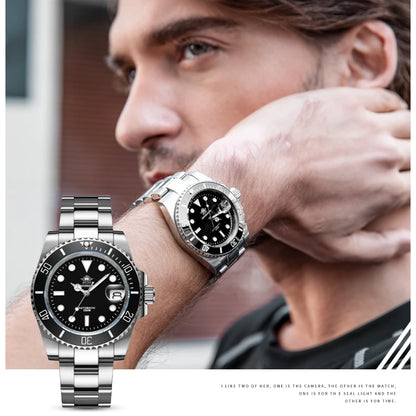 Herren-Taucheruhr mit Keramikluenette und NH35-Automatikwerk