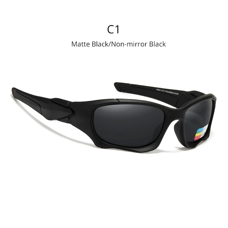 Sonnenbrille Sport Schild polarisiert gebogener Rahmen widerstandsfähig Unisex