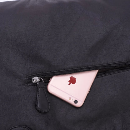 Damen-Schultertasche Aus PU-Leder Mit Reißverschluss Und Innenfächern Großes Stauraumvolumen