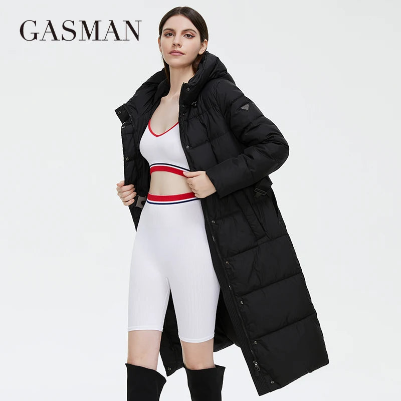 Damen-Frühlingsjacke aus dünner Baumwolle mit Kapuze und Taschen – modischer, mittellanger Parka für den Herbst