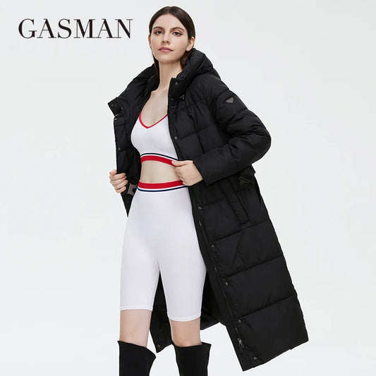 Damen-Frühlingsjacke aus dünner Baumwolle mit Kapuze und Taschen – modischer, mittellanger Parka für den Herbst