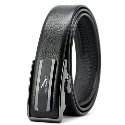 Herren Ratchet Ledergürtel 3,5 cm Automatik-Schnalle abriebfest Innenriemen