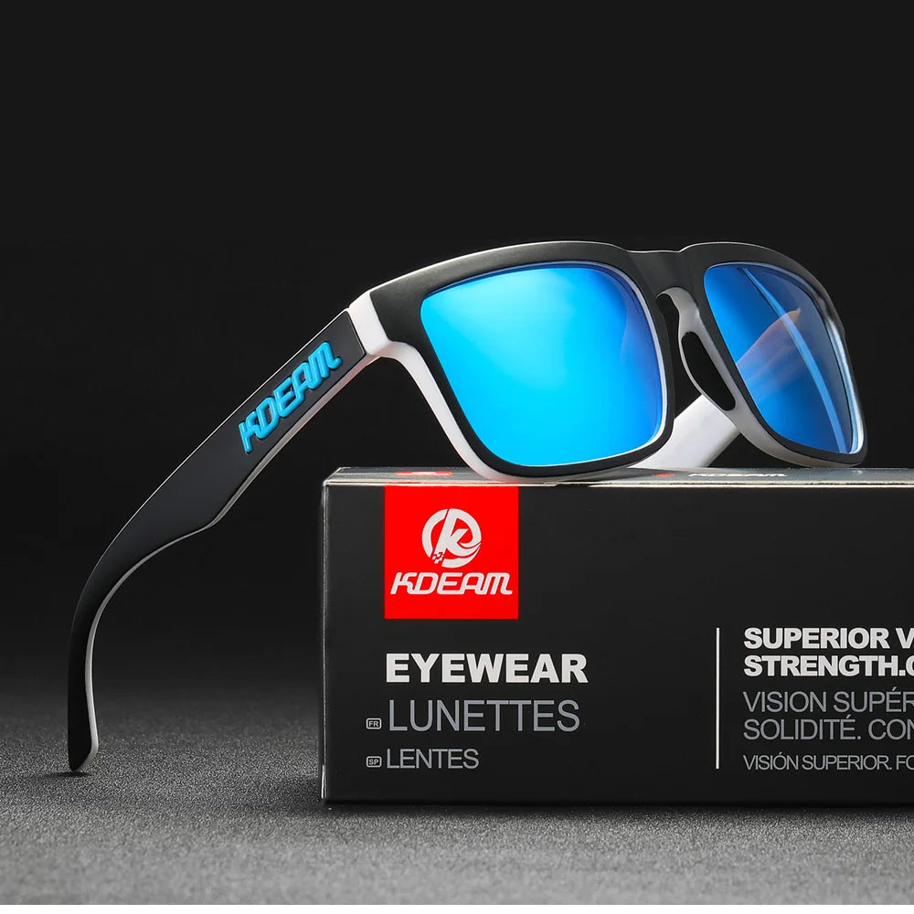 Sonnenbrille quadratisch polarisiert Angeln Lifestyle Spiegel Hartbox Unisex